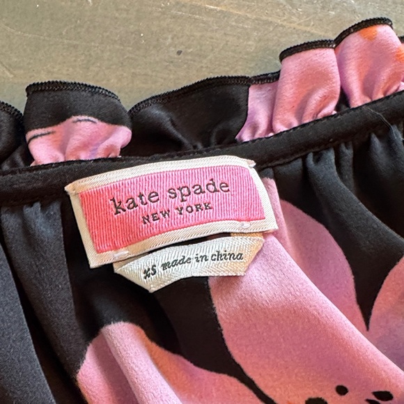 Kate Spade Black and Pink Floral Top - Picture 2 of 2